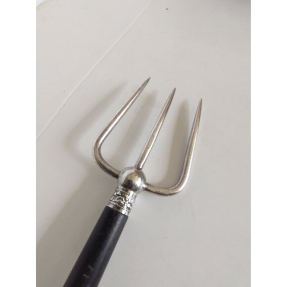 Antique Silver Plate Three Prong Toaster Fork William Hutton & Sons 1900's 7 " - Picture 6 of 12